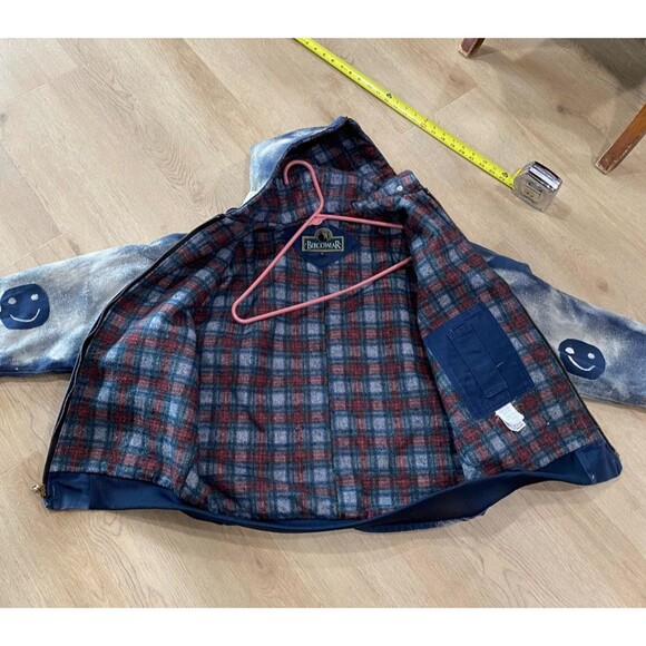 Bercowear Made In USA Zip Up Hoodie Jacket Men's Large Custom Bleack Skull - Picture 6 of 8